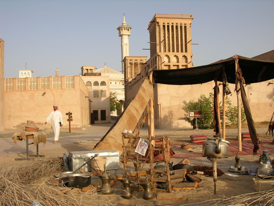 Dubai 03 01 Bastakia Entrance With Desert Camp Mosque